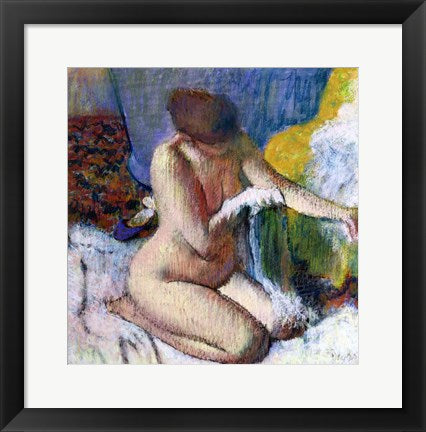 Framed Art After the Bath, 1895 by Edgar Degas Wall Decor 18x24 Artwork