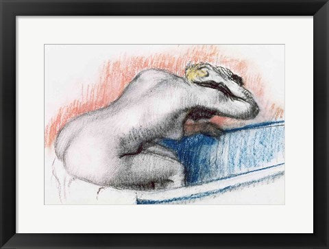 Framed Art Woman Washing in the Bath by Edgar Degas Wall Decor 18x24 Artwork