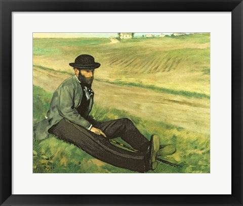Framed Art Eugene Manet by Edgar Degas Wall Decor 18x24 Artwork