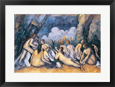 Framed Art The Large Bathers by Paul Cezanne Wall Decor 18x24 Artwork