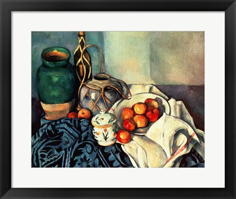 Framed Art Still Life with Apples by Paul Cezanne Wall Decor 18x24 Artwork