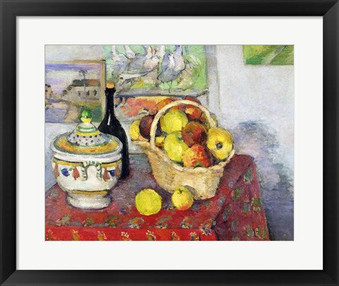 Framed Art Still Life with Tureen by Paul Cezanne Wall Decor 18x24 Artwork
