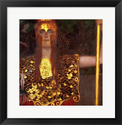 Framed Art Minerva or Pallas Athena by Gustav Klimt Wall Decor 18x24 Artwork