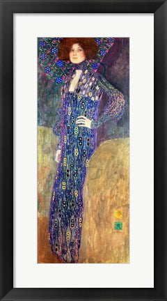 Framed Art Emilie Floege by Gustav Klimt Wall Decor 18x24 Artwork