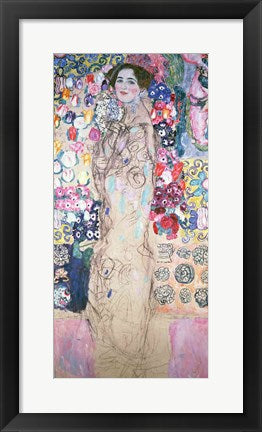 Framed Art Portrait of Maria Munk by Gustav Klimt Wall Decor 18x24 Artwork