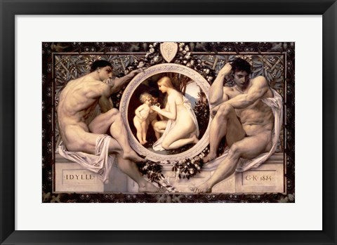 Framed Art Idylle, 1884 by Gustav Klimt Wall Decor 18x24 Artwork