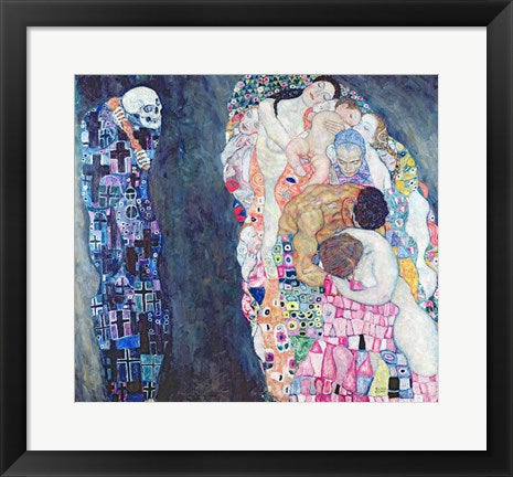 Framed Art Death and Life by Gustav Klimt Wall Decor 18x24 Artwork