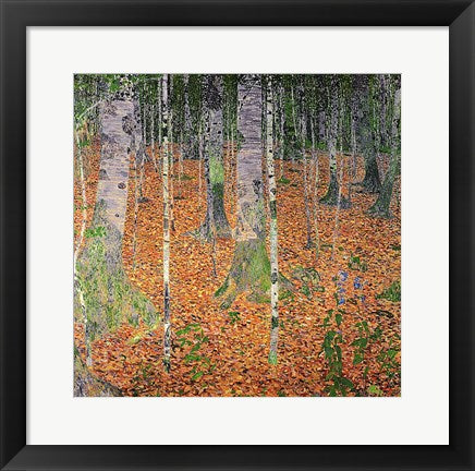 Framed Art The Birch Wood, 1903 by Gustav Klimt Wall Decor 18x24 Artwork