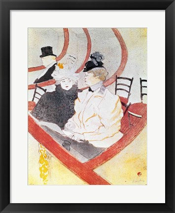 Framed Art The Grande Loge, 1897 by Henri de Toulouse-Lautrec Wall Decor 18x24 Artwork