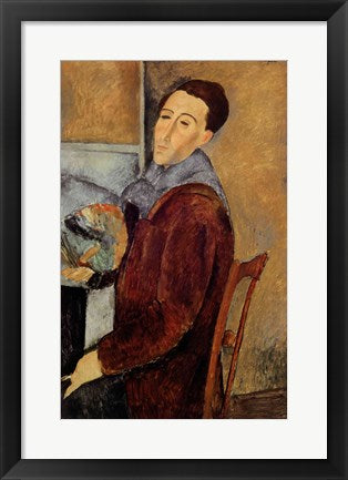 Framed Art Self Portrait, 1919 by Amedeo Modigliani Wall Decor 18x24 Artwork