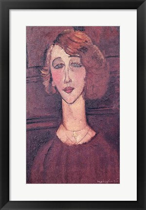 Framed Art Renee, 1917 by Amedeo Modigliani Wall Decor 18x24 Artwork