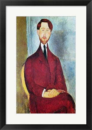 Framed Art Leopold Zborowski, 1917 by Amedeo Modigliani Wall Decor 18x24 Artwork