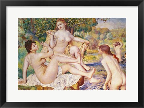 Framed Art The Bathers, 1887 by Pierre-Auguste Renoir Wall Decor 18x24 Artwork