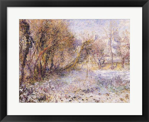 Framed Art Snowy Landscape by Pierre-Auguste Renoir Wall Decor 18x24 Artwork