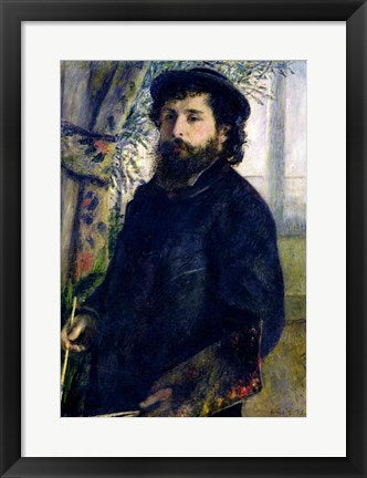 Framed Art Portrait of Claude Monet by Pierre-Auguste Renoir Wall Decor 18x24 Artwork