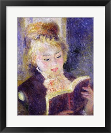 Framed Art Girl Reading, 1874 by Pierre-Auguste Renoir Wall Decor 18x24 Artwork