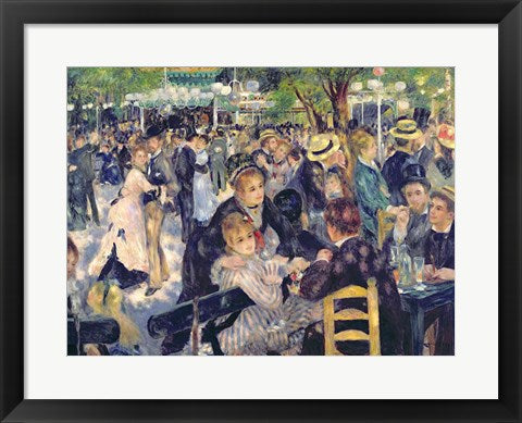 Framed Art Frame Art Ball at the Moulin de la Galette, 1876 by Pierre-Auguste Renoir Wall Decor 18x24 Artwork