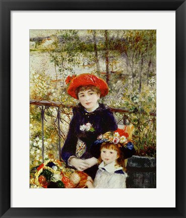 Framed Art Two Sisters by Pierre-Auguste Renoir Wall Decor 18x24 Artwork