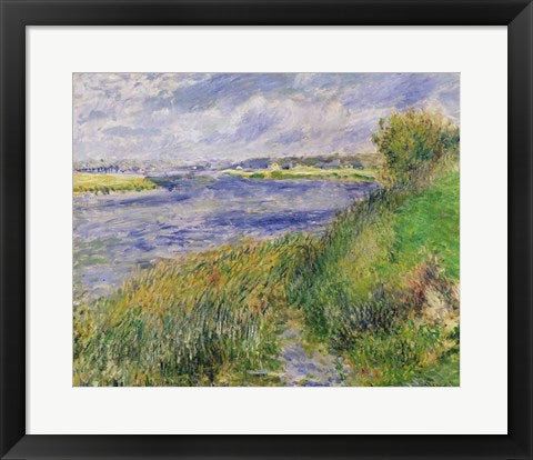 Framed Art The Banks of the Seine, Champrosay, 1876 by Pierre-Auguste Renoir Wall Decor 18x24 Artwork