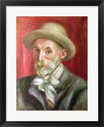 Framed Art Self portrait, 1910 by Pierre-Auguste Renoir Wall Decor 18x24 Artwork