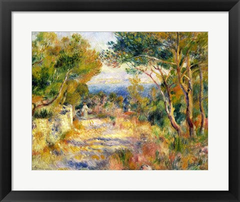 Framed Art L'Estaque, 1882 by Pierre-Auguste Renoir Wall Decor 18x24 Artwork