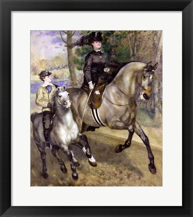 Framed Art Horsewoman in the Bois de Boulogne, 1873 by Pierre-Auguste Renoir Wall Decor 18x24 Artwork