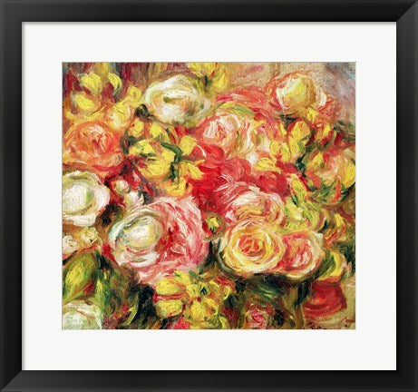 Framed Art Roses, 1915 by Pierre-Auguste Renoir Wall Decor 18x24 Artwork