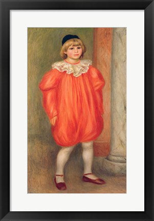 Framed Art Frame Art Claude Renoir in a clown costume, 1909 by Pierre-Auguste Renoir Wall Decor 18x24 Artwork