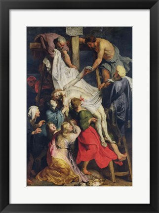 Framed Art Frame Art Descent from the Cross, 1617 by Peter Paul Rubens Wall Decor 18x24 Artwork