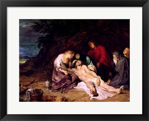 Framed Art Lamentation over the Dead Christ with St. John and the Holy Women by Peter Paul Rubens Wall Decor 18x24 Artwork