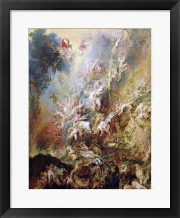 Framed Art The Fall of the Damned by Peter Paul Rubens Wall Decor 18x24 Artwork