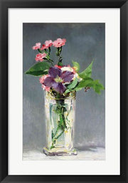 Pinks and Clematis in a Crystal Vase, c.1882 by Edouard Manet