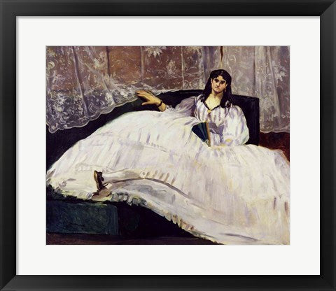 Framed Art Portrait of Jeanne Duval, 1862 by Edouard Manet Wall Decor 18x24 Artwork