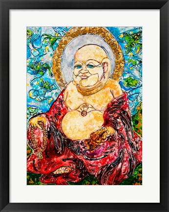 Framed Art Enlightened Buddha by Natalie Talocci Wall Decor 18x24 Artwork