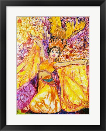 Framed Art Feather Dancer by Natalie Talocci Wall Decor 18x24 Artwork