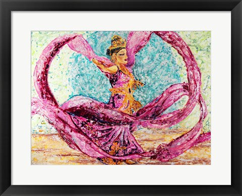 Framed Art Ribbon Dancer by Natalie Talocci Wall Decor 18x24 Artwork