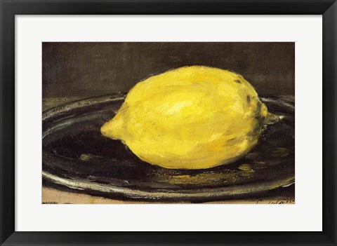 Framed Art The Lemon, 1880 by Edouard Manet Wall Decor 18x24 Artwork