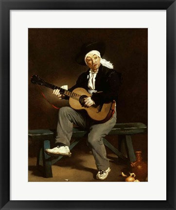 Framed Art The Spanish Singer, 1860 by Edouard Manet Wall Decor 18x24 Artwork