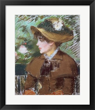 Framed Art On the Bench, 1879 by Edouard Manet Wall Decor 18x24 Artwork