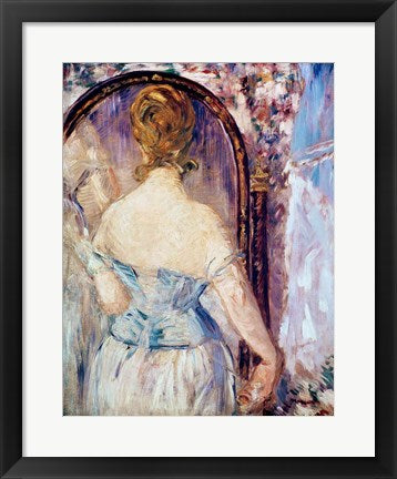 Framed Art Woman Before a Mirror by Edouard Manet Wall Decor 18x24 Artwork