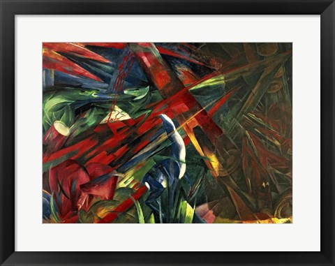 Framed Art Framed Fate of the Animals, 1913 by Franz Marc Wall Decor18x24 Artwork