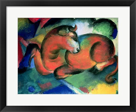 Framed Art The Red Bull, 191 by Franz Marc Wall Decor 18x24 Artwork
