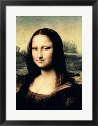 Framed Art Frame Art Detail of the Mona Lisa, c.1503-6 by Leonardo Da Vinci Wall Decor 18x24 Artwork