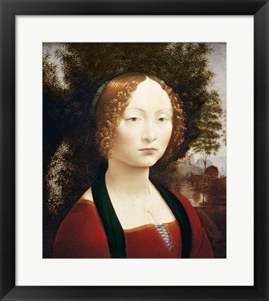Framed Art Ginevra de' Benci by Leonardo Da Vinci Wall Decor 18x24 Artwork