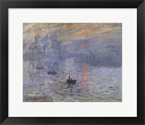 Framed Art Impression, Sunrise by Claude Monet Wall Decor 18x24 Artwork