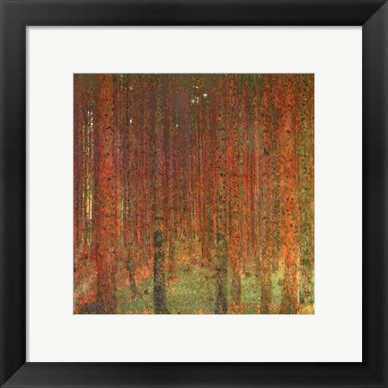 Framed Art Tannenwald II by Gustav Klimt Wall Decor 18x24 Artwork