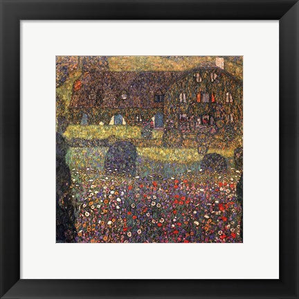 Framed Art House in Attersee by Gustav Klimt Wall Decor 18x24 Artwork