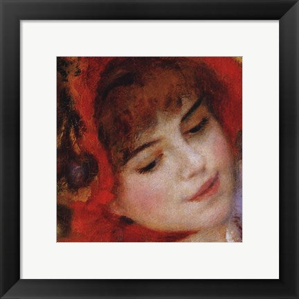 Framed Art Frame Art Dance at Bougival (detail) by Pierre-Auguste Renoir Wall Decor 18x24 Artwork