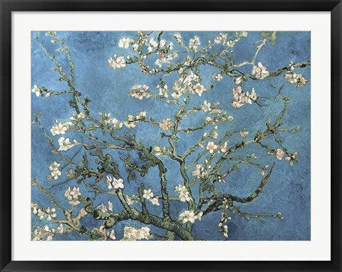 Framed Art Frame Art Almond Blossom, 1890 by Vincent Van Gogh Wall Decor 18x24 Artwork