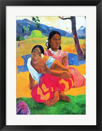 Framed Art Nafea Faaipoipo by Paul Gauguin Wall Decor 18x24 Artwork